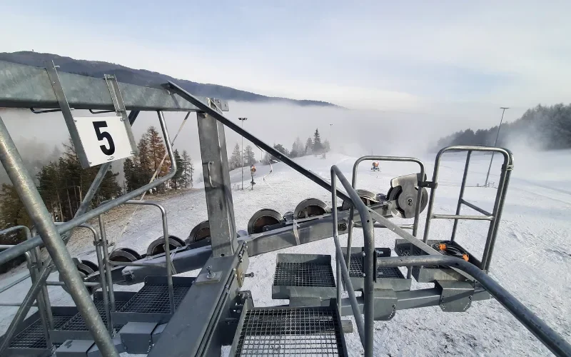 Inwentaryzacja powykonawcza zamontowanej podpory nr 5 kolei krzesełkowej.